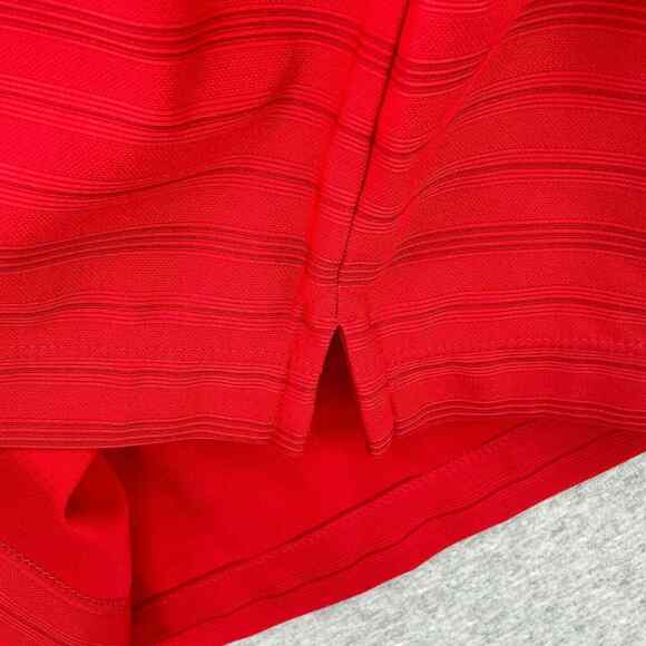 Nike Golf Shirt Mens Medium Red Polo Short Sleeve Fit Dry Collar Logo - Picture 9 of 12